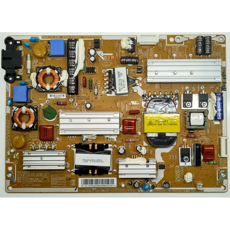 PD46A1D_BSM (BN44-00458A) PSLF151A03D Samsung Fuente Alimentación SEC PCB CODE: BN81-06614B PD46A1D_BSM (BN44-00458A) PSLF151A03D Samsung Fuente Alimentación SEC PCB CODE: BN81-06614B