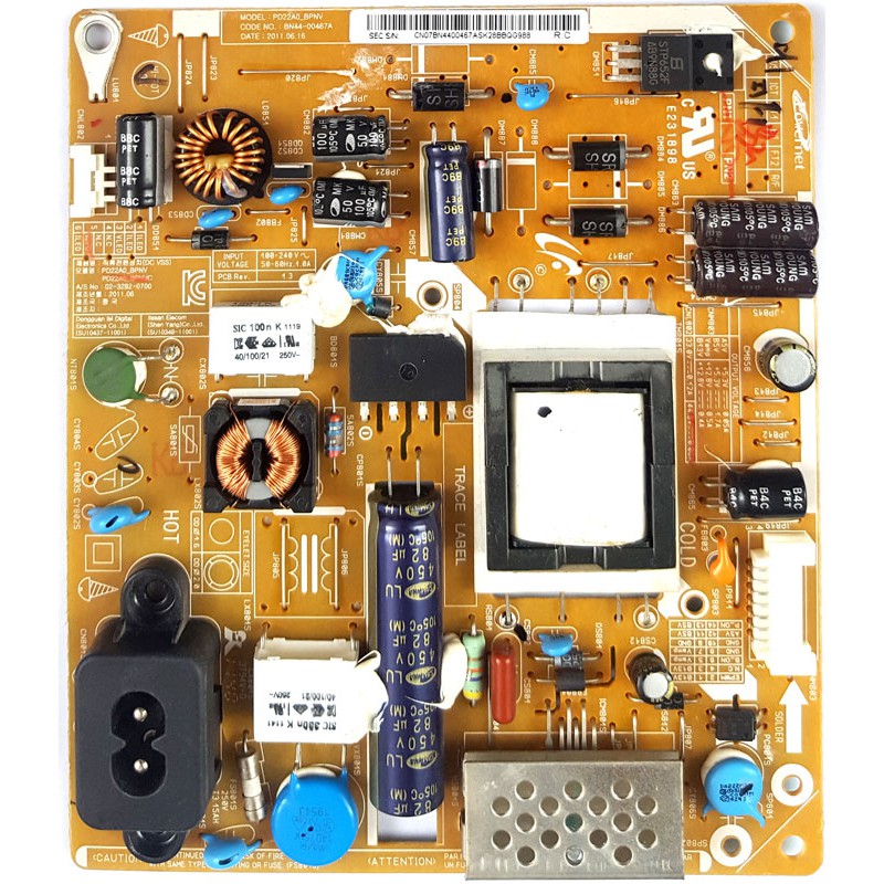 BN44-00467A Samsung Fuente Alimentación UE22D5003BW

Modelo compatible: UE19D4003