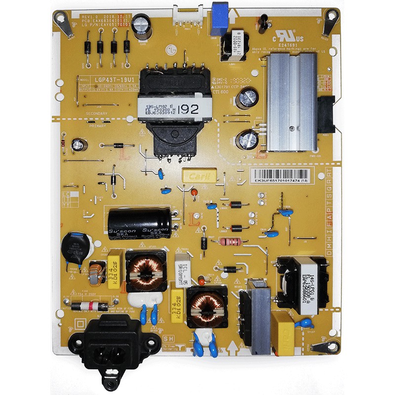EAX68304101 LGP43T-19U1 FUENTE ALIMENTACION