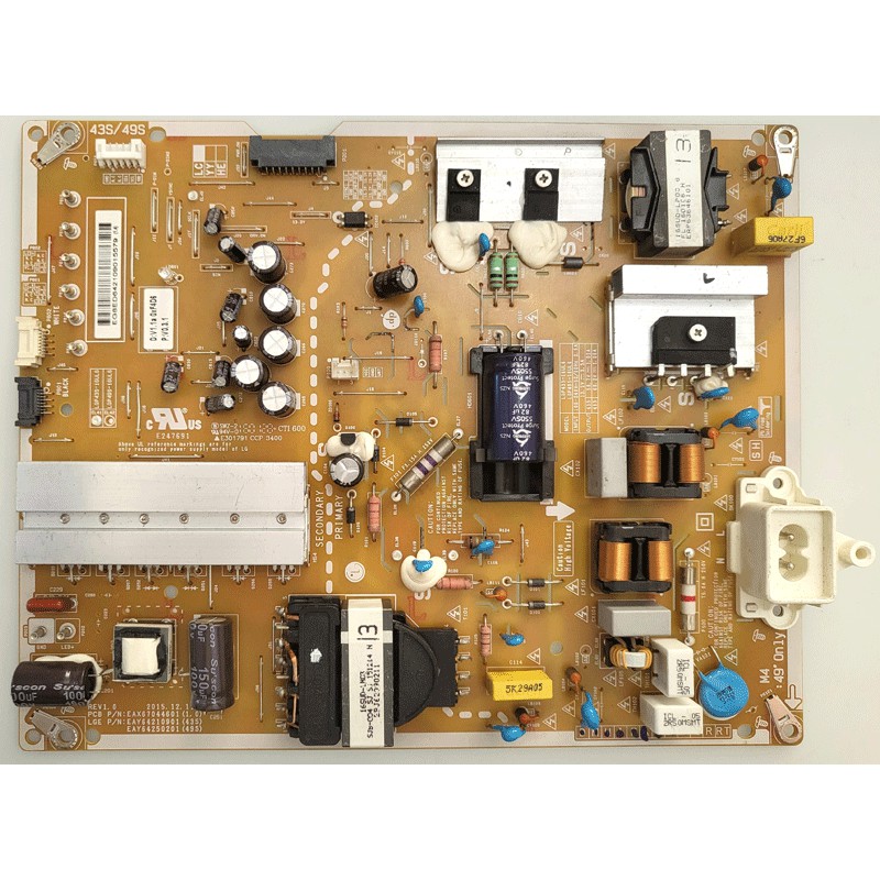 EAX67044601 FUENTE DE ALIMENTACIÓN LG

MODELOS COMPATIBLES: 43UW950H - 43UH7509