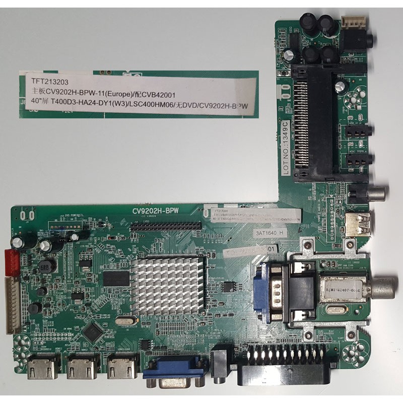 CV9202H-BPW Polaroid 40" Main Board